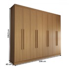 Guarda-roupa Casal Ela E Ele 8 Portas 8 Prateleiras Cinamomo