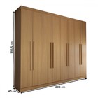 Guarda-roupa Casal Ela E Ele 8 Portas 8 Prateleiras Cinamomo