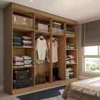 Guarda-roupa Casal Ela E Ele 8 Portas 8 Prateleiras Cinamomo/