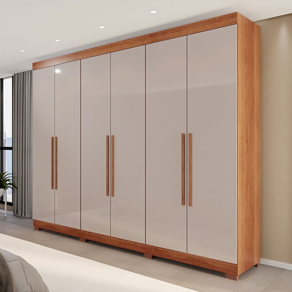 Guarda-roupa Casal Eldorado Premium 6 Portas 6 Gavetas Com Pé