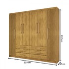 Guarda-roupa Casal Ele E Ela 6 Portas 6 Gavetas Nature/brisa