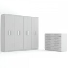 Guarda-roupa Casal Ele E Ela 8 Portas 8 Prateleiras E Cômoda