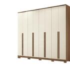 Guarda Roupa Casal Ele E Ela 8 Portas Jatobá/areia Com Pés -