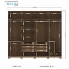 Guarda Roupa Casal Ele E Ela 8 Portas Jatobá/areia Com Pés -