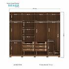 Guarda Roupa Casal Ele E Ela 8 Portas Jatobá/areia Com Pés -