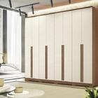 Guarda Roupa Casal Ele E Ela 8 Portas Jatobá/areia Com Pés -