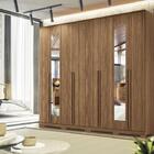 Guarda Roupa Casal Ele E Ela 8 Portas Jatobá Com Espelho E Pé