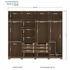 Guarda Roupa Casal Ele E Ela 8 Portas Jatobá Com Pés - Santos