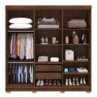Guarda Roupa Casal Elegance 6 Portas Imbuia Champanhe Vila Ri