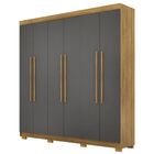 Guarda Roupa Casal Elegance 6 Portas Nature Alasca Vila Rica