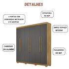 Guarda Roupa Casal Elegance 6 Portas Nature Alasca Vila Rica