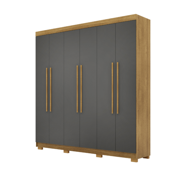 Guarda-roupa Casal Elegance 6 Portas - Vlr Móveis  Nature/ala