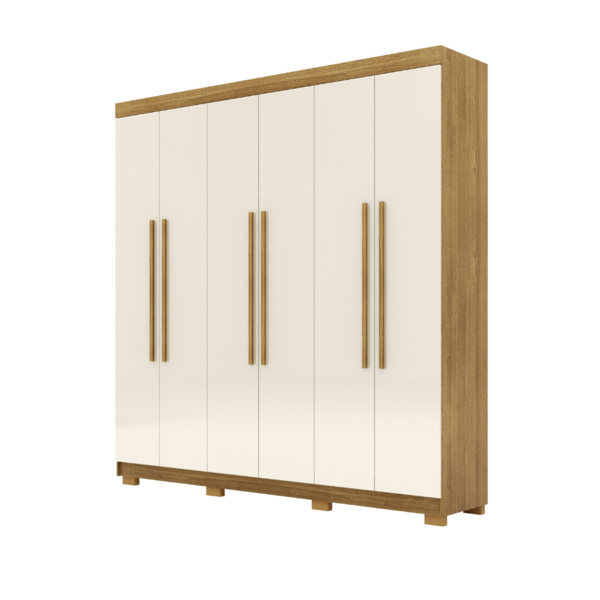 Guarda-roupa Casal Elegance 6 Portas - Vlr Móveis  Nature/cha