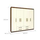 Guarda-roupa Casal Elegance Flex 6 Pt 4 Gv Off White E Capucc