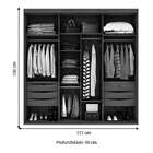 Guarda-roupa Casal Eleganza I 3 Pt 6 Gv Branco