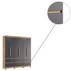 Guarda Roupa Casal Elisa 6 Portas 6 Gavetas Nature Titanium T