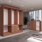 Guarda-roupa Casal Eliza 6 Portas 3 Gavetas Com Cômoda 1 Port