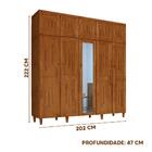 Guarda Roupa Casal Em Madeira Maciça Com Espelho Imbuia Maran