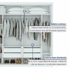 Guarda Roupa Casal Em Mdf 2 Portas 4 Gavetas Velaris