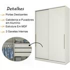 Guarda Roupa Casal Em Mdf 2 Portas De Correr Dileto Henn