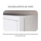 Guarda Roupa Casal Em Mdf 3 Portas 6 Gavetas Montreal  Branco