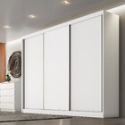Guarda Roupa Casal Em Mdf 3 Portas 6 Gavetas Montreal  Branco