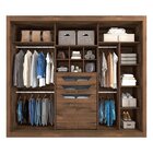 Guarda Roupa Casal Em Mdf 3 Portas De Correr Com Espelho Vitó