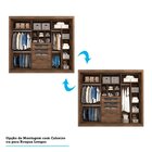 Guarda Roupa Casal Em Mdf 3 Portas De Correr Com Espelho Vitó