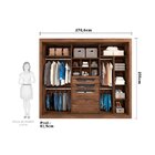 Guarda Roupa Casal Em Mdf 3 Portas De Correr Com Espelho Vitó