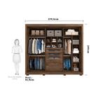 Guarda Roupa Casal Em Mdf 3 Portas De Correr Espelho 6 Gaveta