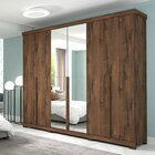 Guarda Roupa Casal Em Mdf 6 Portas Com Espelhos E Pés Guarapa