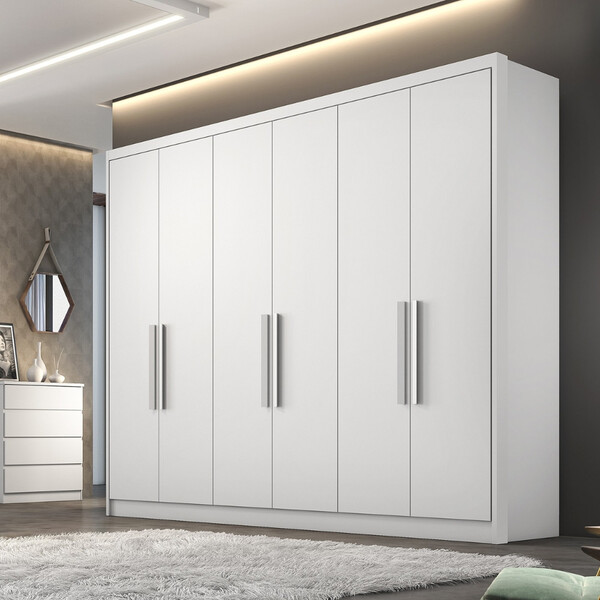 Guarda Roupa Casal Em Mdf 6 Portas Linea Novo Horizonte