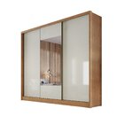 Guarda Roupa Casal Em Mdf Com Espelho 3 Portas 6 Gavetas Mont