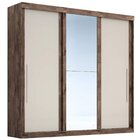 Guarda-roupa Casal Em Mdf Flex Color 3 Portas De Correr Espel