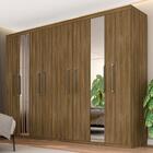 Guarda Roupa Casal Emanuelly 8 Portas Com Espelho Lateral Bor