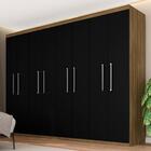 Guarda Roupa Casal Emanuelly 8 Pts 4 Gavetas Boreal/ Preto Fo