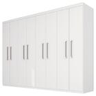 Guarda Roupa Casal Emanuelly 8 Pts 4 Gavetas Branco - Moveis