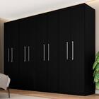 Guarda Roupa Casal Emanuelly 8 Pts 4 Gavetas Preto - Moveis A