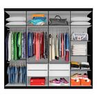 Guarda Roupa Casal Emanuelly 8 Pts 4 Gavetas Preto - Moveis A
