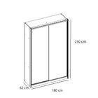 Guarda Roupa Casal Épico 2 Portas Deslizantes 3 Gavetas Amênd