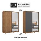 Guarda Roupa Casal Épico 2 Portas Flex Com 1 Espelho E Pés -