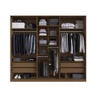 Guarda Roupa Casal Escócia 6 Portas  Nogueira