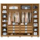 Guarda-roupa Casal Espartacus 6 Portas 6 Gavetas Buriti/fendi