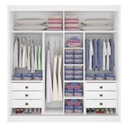 Guarda Roupa Casal Espelhado 2 Portas 6 Gavetas - Las Vegas-b