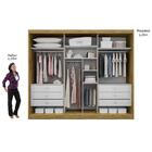 Guarda Roupa Casal Espelhado 3 Portas Deslizantes E 6 Gavetas