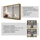 Guarda Roupa Casal Espelhado 3 Portas Deslizantes E 6 Gavetas