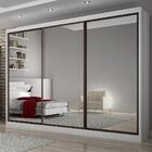 Guarda Roupa Casal Espelhado 3 Portas Deslizantes E 6 Gavetas