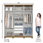 Guarda Roupa Casal Espelhado 6 Portas 3 Gavetas Scott Plus Es