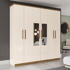Guarda Roupa Casal Espelhado 6 Portas 3 Gavetas Scott Plus Es
