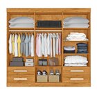 Guarda Roupa Casal Espelhado 6 Portas 4 Gavetas Nice Made Mar